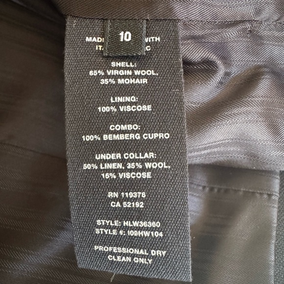 Helmet Lang Black Crop Blazer with Satin Trim - Picture 5 of 7